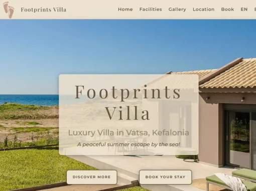 Footprints Villa — A Digital Escape Inspired by Kefalonia